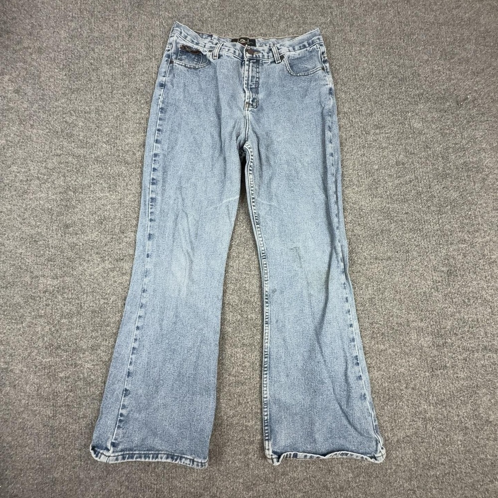 L.e.i. Jeans Womens 18 Light Wash Blue High Rise Relaxed Wide Leg Denim Pants